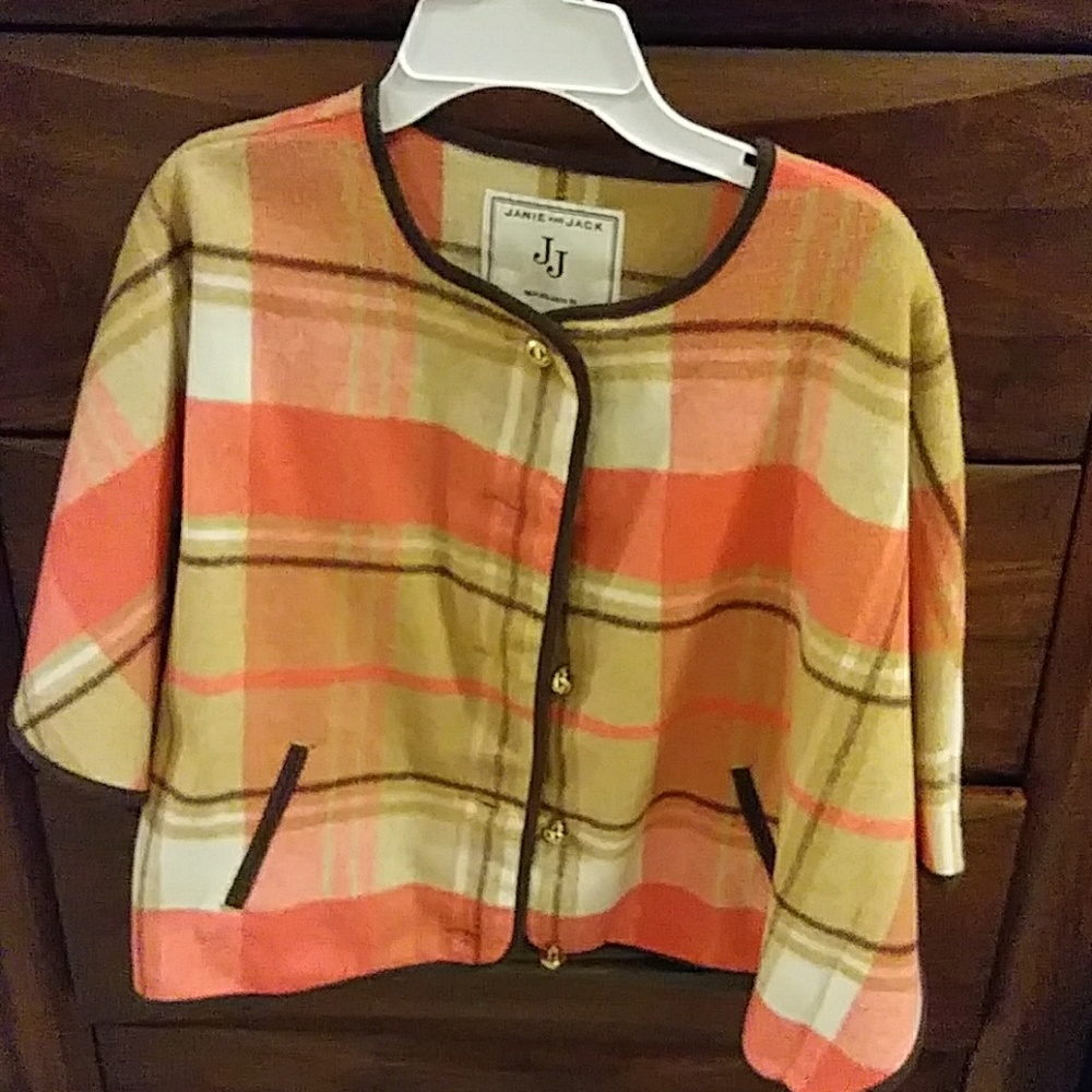 Plaid Janie and Jack Poncho
